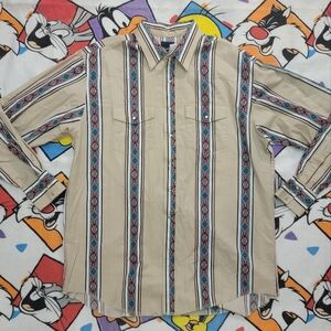 Vintage Western Wrangler Buttom Down Shirt